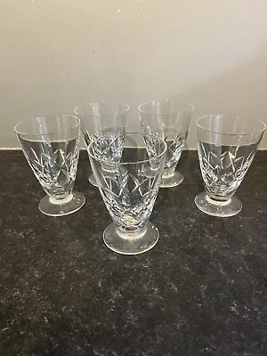 Buy Vintage Stuart Crystal Flared Breakfast Juice Glasses X 5 1955-77 Height 4” • 20£