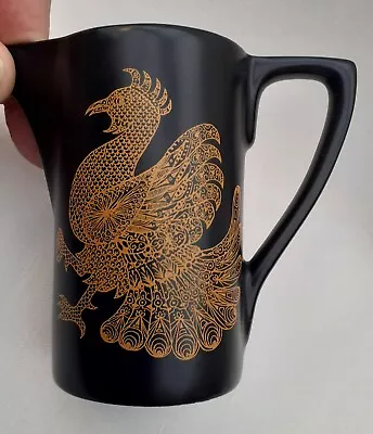 Buy Portmeirion Pottery Phoenix Black And Gold Pattern Milk Cream Jug • 3.60£