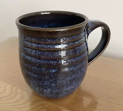 Buy Boscastle Camelot Workshop Pottery 10cm Mug. Blue Brown Glaze.  Signed. • 6.99£