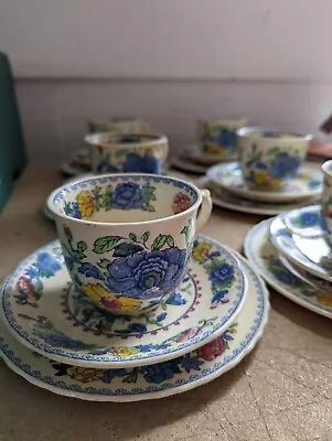 Buy Masons Ironstone China 'Regency' C4475 Set Of 9tea Cups & Saucers&Side Plat (WA) • 35£