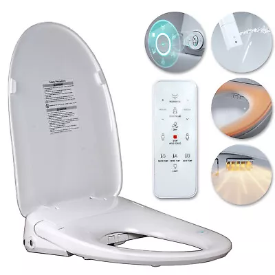 Buy Electric Smart Toilet Bidet Auto Flush Heat Antibacterial Deodorizer Night Light • 167.21£