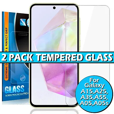 Buy For Samsung Galaxy A15 A25 A35 A55 5G A05s Tempered Glass Screen Protector Cover • 0.99£
