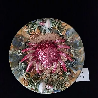 Buy Large Collectable Vintage Portuguese Majolica Palissy Crab Wall Plate 29 Cm • 240£