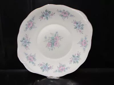 Buy Colclough  Bone China Cake Serving Plate Blue & Pink Floral • 4.99£