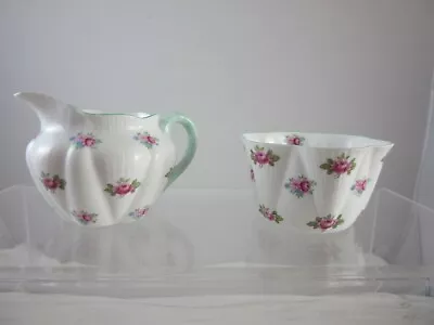 Buy Vintage Shelley Dainty Rosebud 13426 Milk Jug & Sugar Bowl • 12£