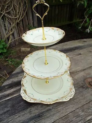 Buy Grafton China 3 Tier Cake Stand - Pattern K6112 - 1930's/40's - Beautiful • 14.99£