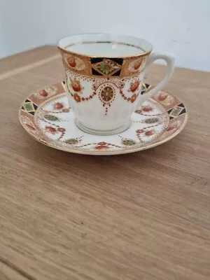 Buy Colclough Bone China  Cobalt Blue Red Imari Style Demitasse Cup And Saucer • 16£