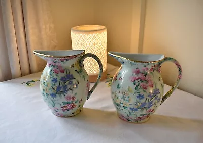 Buy 2 X Pretty Floral Vintage Lord Nelson Ware Wall Jugs Wall Decor Country Cottage • 14£