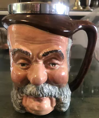 Buy Sir John Falstaff Lancaster Sandland Ware Character Jug With Silver Plate Collar • 5.99£