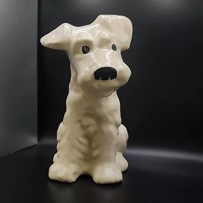 Buy Vintage Large Off White Shawnee Pottery Terrier Dog Statue 7 Inches  Tall • 48.46£