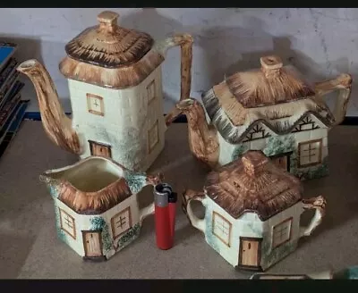 Buy 1950's Keele Street Pottery House Tea Set Teapot Sugar Bowl, Milk Jug Coffee Pot • 59£