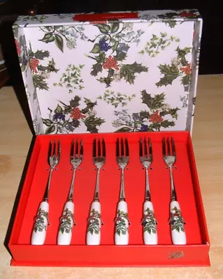 Buy BRAND NEW NEVER USED PORTMEIRION BOXED SET Of 6 HOLLY & THE IVY PASTRY FORKS • 9.95£