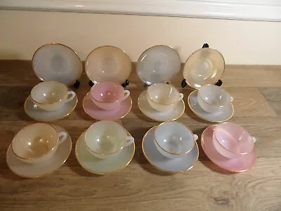 Buy 8 Vintage Cups & Saucers = 16 French Arcopal • 22.99£