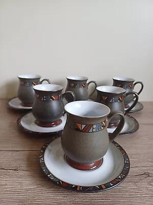 Buy Denby Marrakesh Craftsman Mugs & Matching Saucers X 6 1st Quality- Rare • 150£