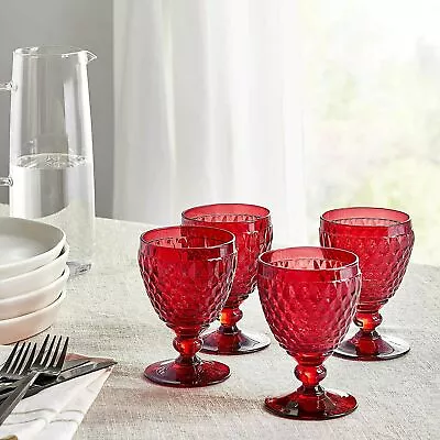 Buy Villeroy & Boch Boston Wine Goblet Glass Red Single / 2 & 4 Set • 15.50£