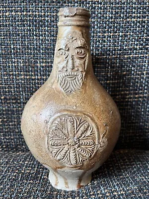 Buy Antique 17th Century Bellarmine Jug German Stoneware Bartmann Intact • 450£