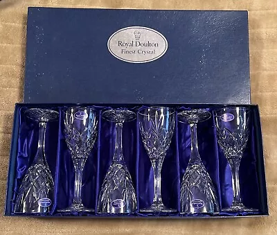 Buy Royal Doulton Finest Crystal Set Of 6 Wine Glasses  • 68£