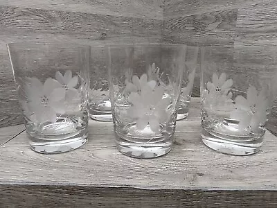 Buy 5  8oz Vtg American Brilliant Period Floral  Cut Crystal  Old Fashion Tumblers • 31.69£