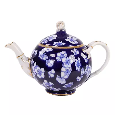 Buy Coalport Teapot Sevres Style Rope Knot Finial Chinese Blossom Circa 1879 • 219.99£