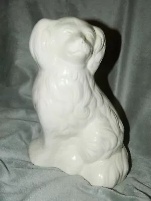 Buy Vintage Beswick White Ceramic Spaniel Wally Mantle Dog Ornament Figurine • 9.99£
