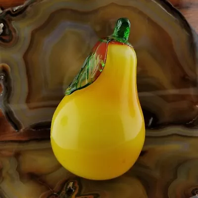 Buy Vintage Studio Art Glass Pear Fruit Hand Blown • 12.09£