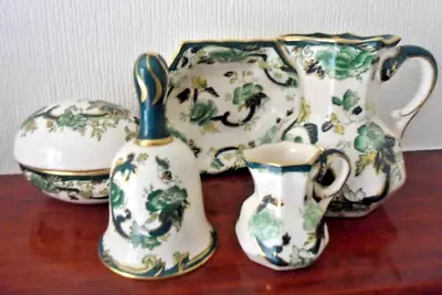 Buy Mason's Ironstone China Chartreuse Assorted Bell/ Egg/ Jugs/ Dish/ Posy Vases • 6.50£