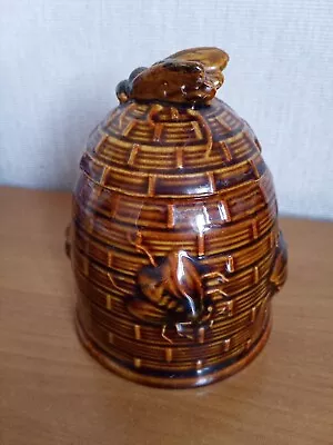 Buy Collectable Vintage Unbranded 'bee On Lid'  Pottery Honey Pot • 5£