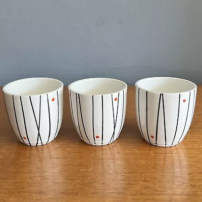 Buy Three Vintage Kirkham Pottery Striped Egg Cups 1960s • 9£