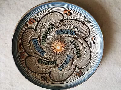 Buy Handmade Vintage Romanian Ceramic Plate • 31.50£