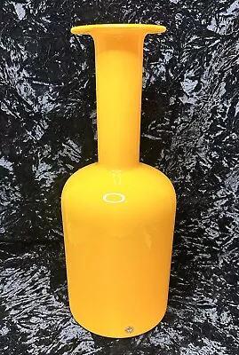 Buy Vintage Mid Century Danish Modern Holmegaard Otto Brauer Blown Glass 17.25” Vase • 441.73£