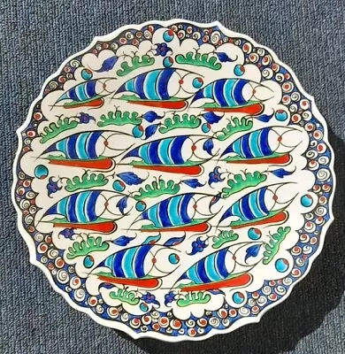 Buy Handmade Turkish Iznik Pottery Plate Marmara Gini Hand Painted Kütahya  Türkiye • 15.99£