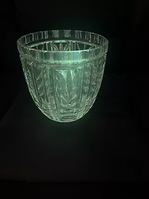 Buy Vintage Clear Cut Crystal Jar GLOWS • 15£