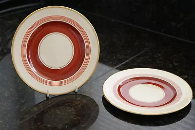 Buy Grays Pottery - Pair Of ART DECO Banded Tea Plates - Pattern A3189 SUNRISEc.1936 • 6.95£