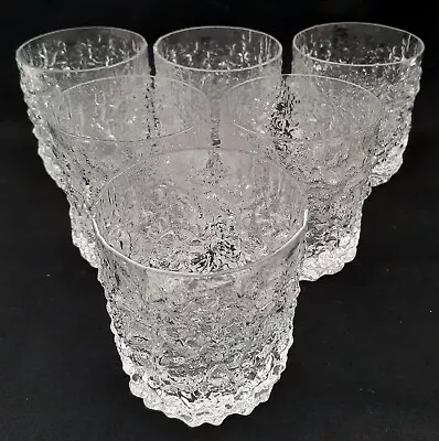 Buy 6 Whitefriars Glacier Whiskey Tumbler Glasses Approx 3  High Geoffrey Baxter • 58.50£