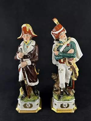 Buy Vintage Capodimonte? Naples Italy Porcelain Napoleon Era Soldiers Figurines • 85£