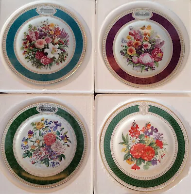 Buy LIMOGES SNHF/RC DERBY Bouquet Collector Plates X4 - Empire Eugenie Medicis/Royal • 25£
