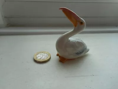 Buy Pelican -  Beautiful  Miniature Ceramic/pottery - Detailed Sitting Pelican • 5£