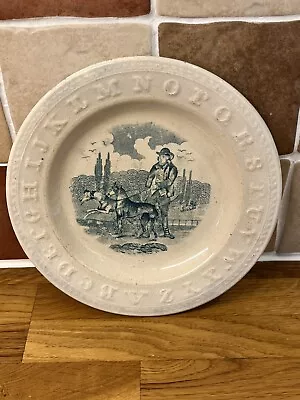 Buy Antique Staffordshire ABC Alphabet / Nursery Plate, Transfer Ware Plate • 25£