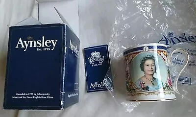 Buy Aynsley Commemorative Queens Jubilee Tankard Mug Fine Bone China Boxed • 11.85£