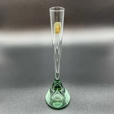Buy VTG Whitefriars Art Glass Bud Vase Ocean Green Teardrop 8-1/2” W/Label ~ England • 39.21£