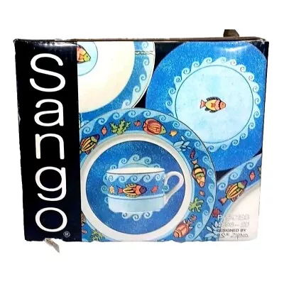 Buy Sango Pisces Sue Zipkin 20 Pc Dinnerware Set Dinner Salad Plates Bowls  Mug Mint • 139.74£