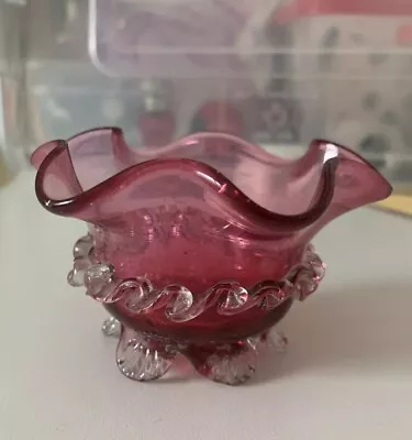 Buy Antique Victorian Ruby Cranberry Glass Bon-bon Dish  • 21.99£