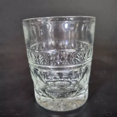 Buy Vintage/ Antique Glass Whisky Tumbler Slice Cut Decoration 9.8cm High #1 • 29£