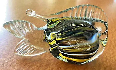 Buy Blown Art Glass Striped Fish  4”X 2.5”X 1” Hard To Find Vintage Hoglund • 55.98£