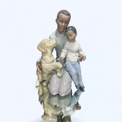 Buy Lladro Figurine A MOMENT TO REMEMBER FATHER, SON, AND DOG • 75£