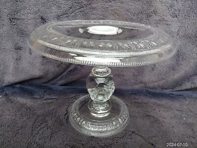 Buy Antique (PERFECT) Cut Glass Compote Pedestal Cake Sweets Stand Sweetmeat Bowl • 82£