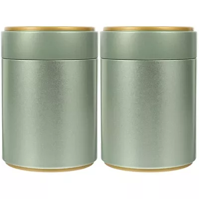 Buy Set Of 2 Tinplate Tea Canisters Tins Containers For Food Antique • 10.29£