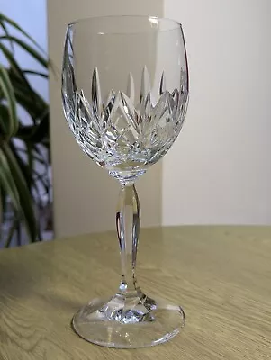 Buy Vintage Crystal Wine Glasses Fan Cross Cut 7 1/4  Lovely Stems Excellent Quality • 5.95£
