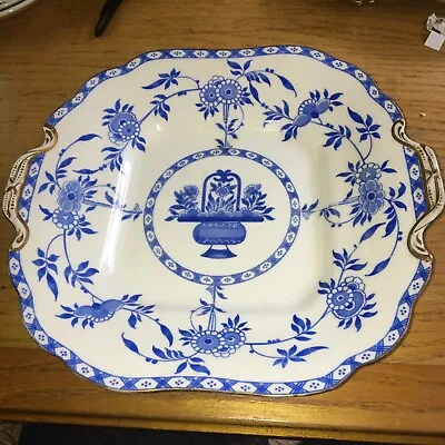 Buy Antique 19th Century Minton Blue Delft Cake Serving Plate • 10£