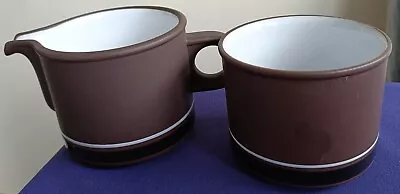 Buy HORNSEA POTTERY LANCASTER VITRAMIC CONTRAST MILK JUG & SUGAR BOWL C1967-87 • 4.99£